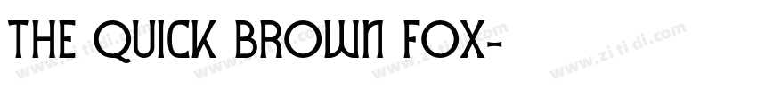 the quick brown fox字体转换